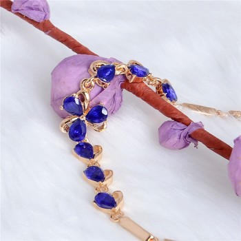 H:HYDE Fashion Women/Ladys New Gold Color Austrian Crystal 5 Colors CZ Stones Bracelets amp; Bangles Jewelry pulseira feminina
