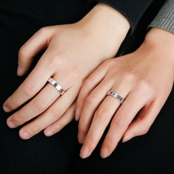 SA SILVERAGE Real 925 Sterling Couples Rings For Women Anel Feminino Face Lovers Party Fine Jewelry Kiss Lip 2018 Hot Sale