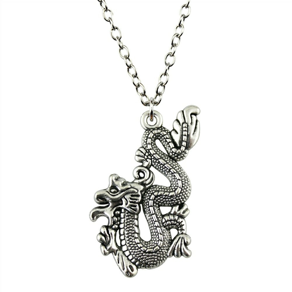WYSIWYG 54x33mm Dragon Pendant Necklace, Fashion Jewelry Gift For Women Dropshipping 2018 New Arrivals