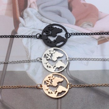 Minimalist Tiny Medical ECG Stethoscope Heartbeat Bracelet Hexagram World Map Pet Footprints Bracelets For Nurse Doctor Pulseira