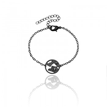 Minimalist Tiny Medical ECG Stethoscope Heartbeat Bracelet Hexagram World Map Pet Footprints Bracelets For Nurse Doctor Pulseira