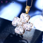 Xuping Flower Design Fashion Style Gold Color Plated Necklace Pendant Women Jewelry for Valentines Day Gift S68-32897