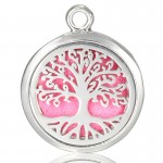 2019 High Quality 28MM Essential Oil Diffuser Box Necklace 316L Stainless Steel Magnetic Life Tree Fashion Wild Jewelry Pendant