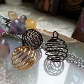 Charms 10 Pcs 25 mm Handmade Spiral Bead Cages Pendant Women Men DIY Necklace Bracelet Jewelry Making Findings Accessories