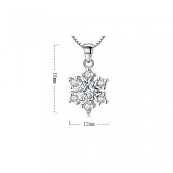 NEHZY New ladies fashion crystal snowflake necklace pendant simple temperament retro high quality cute flower silver jewelry