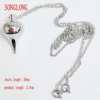 Metal Copper Dowsing Healing Pyramid Reiki Pendulum Pendant Charms Chakra Amulet Chrome gold European Fashionable With Chain