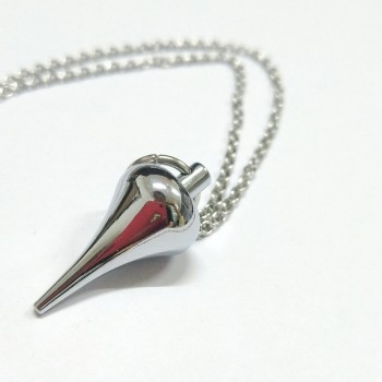 Metal Copper Dowsing Healing Pyramid Reiki Pendulum Pendant Charms Chakra Amulet Chrome gold European Fashionable With Chain