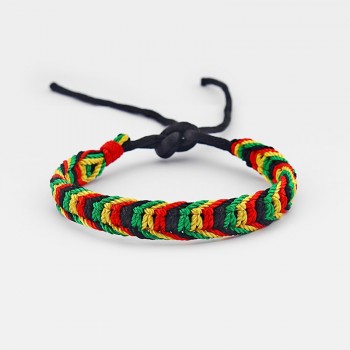 1pcs Rasta Friendship Bracelet Wristband Cotton Silk Reggae Jamaica Surfer Boho Adjustable Jewellery