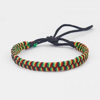 1pcs Rasta Friendship Bracelet Wristband Cotton Silk Reggae Jamaica Surfer Boho Adjustable Jewellery