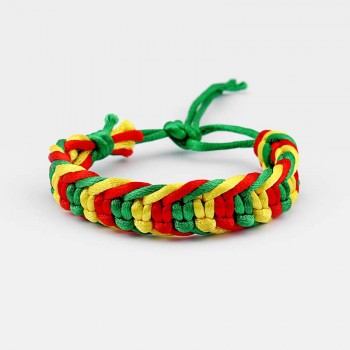 1pcs Rasta Friendship Bracelet Wristband Cotton Silk Reggae Jamaica Surfer Boho Adjustable Jewellery