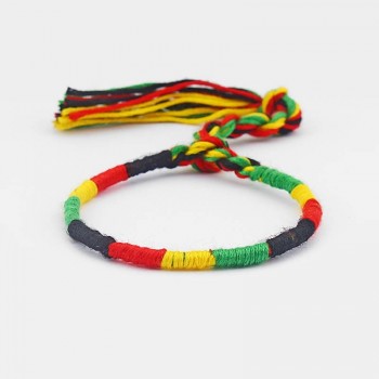 1pcs Rasta Friendship Bracelet Wristband Cotton Silk Reggae Jamaica Surfer Boho Adjustable Jewellery