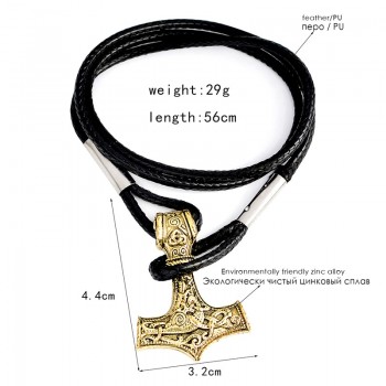 Viking bracelet God hammer Symbol of power bronze and ancient silver charm bracelet jewelry for man