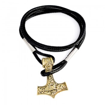 Viking bracelet God hammer Symbol of power bronze and ancient silver charm bracelet jewelry for man