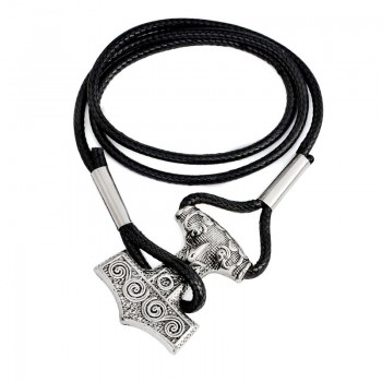 Viking bracelet God hammer Symbol of power bronze and ancient silver charm bracelet jewelry for man