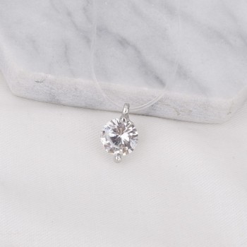 M MISM New Fishing Line Women Necklace Simple Pendant Fashion Jewelry Rhinestone Statement Necklace Invisible Transparent Chain