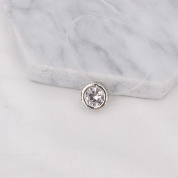 M MISM New Fishing Line Women Necklace Simple Pendant Fashion Jewelry Rhinestone Statement Necklace Invisible Transparent Chain