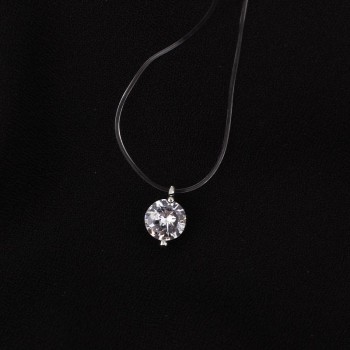 M MISM New Fishing Line Women Necklace Simple Pendant Fashion Jewelry Rhinestone Statement Necklace Invisible Transparent Chain