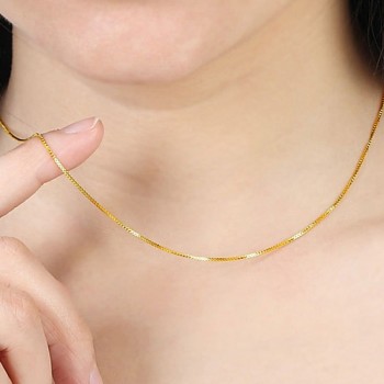 imitation gold Colour necklace necklace boxes high quality jewelry classic temperament female chain length 40CM + 4CM
