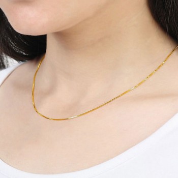 imitation gold Colour necklace necklace boxes high quality jewelry classic temperament female chain length 40CM + 4CM