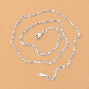 10PCS/lot 420mm Silver Color Water Wave Chains Necklaces For Women Femme Necklace Wedding Jewelry Accessories