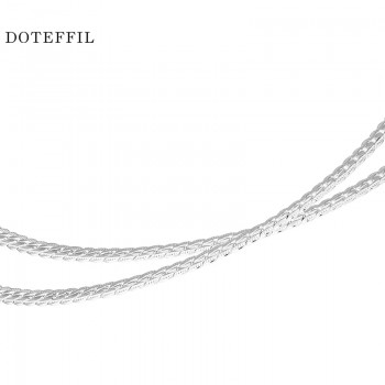 New Arrivals Women 6MM Full Sideways Silver Necklace 925 Sterling Silver Fashion Jewelry Women Men Link Chain Necklace