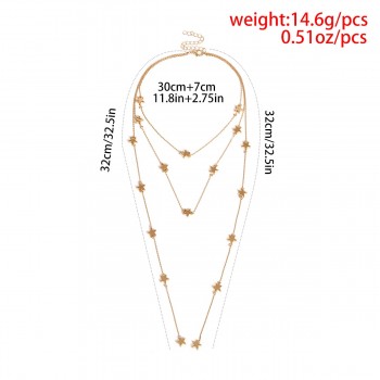 2018 Multi Women star Gold Chain coin Choker Necklace chocker Jewelry collana Bijoux Femme Joyas mujer Collier ras du cou