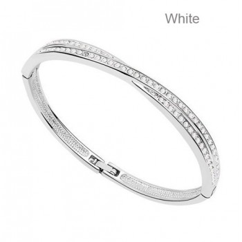 AAAA+ Rhinestones Circle Cuff X Bracelet Bangle Fashion jewelry free drop shipping charms women cute romantic lover gift quality