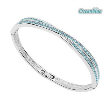 AAAA+ Rhinestones Circle Cuff X Bracelet Bangle Fashion jewelry free drop shipping charms women cute romantic lover gift quality