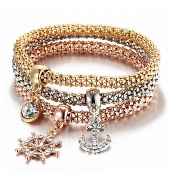 Modyle 2018 Wedding Gold Color Bracelets amp; Bangles Bracelet for Women Metal Chain Bracelet Fashion Jewelry