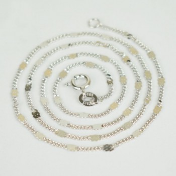Pure 925 Sterling Silver Chain Necklace 1.8mm Wide Flat Curb Necklace Women Men Girls Boys Jewelry Italy Collier Colier Ketting