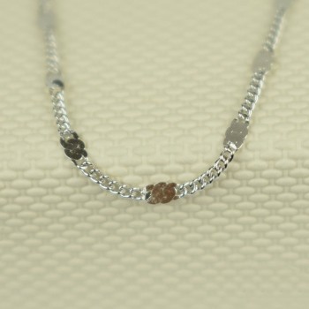 Pure 925 Sterling Silver Chain Necklace 1.8mm Wide Flat Curb Necklace Women Men Girls Boys Jewelry Italy Collier Colier Ketting