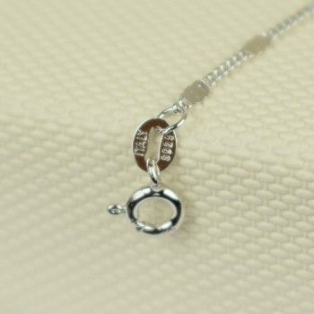 Pure 925 Sterling Silver Chain Necklace 1.8mm Wide Flat Curb Necklace Women Men Girls Boys Jewelry Italy Collier Colier Ketting
