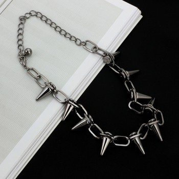 New Rivets CBB Material Chokers Punk Goth Choker Necklace Black Spike Rivet Necklace Rock Gothic Chocker Statement Jewelry Gifts