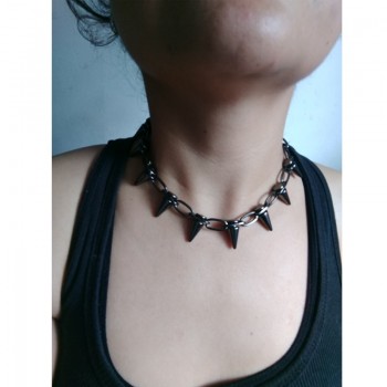 New Rivets CBB Material Chokers Punk Goth Choker Necklace Black Spike Rivet Necklace Rock Gothic Chocker Statement Jewelry Gifts