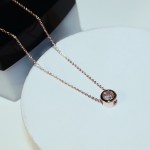 Simple Rose Zircon Choker Necklace Women Bijoux Classic Fashion Jewelry Wholesale Cute Gift