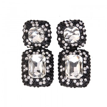 Best lady 2016 Newest Bridal Jewelry Crystal Gem Rhinestone Geometric Luxury Statement Luxury Maxi Choker Collier Necklace 3495