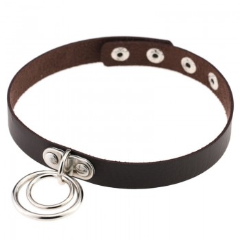 QIMING Sexy Leather Choker Necklace Women Harajuku Kawaii Silver Metal Fashion Turkish Jewelry Punk Gothic Necklace For Girls