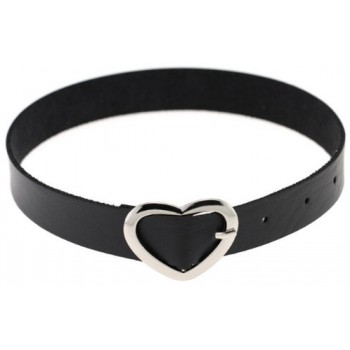 QIMING Sexy Leather Choker Necklace Women Harajuku Kawaii Silver Metal Fashion Turkish Jewelry Punk Gothic Necklace For Girls