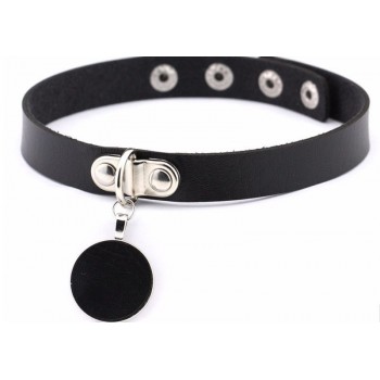 QIMING Sexy Leather Choker Necklace Women Harajuku Kawaii Silver Metal Fashion Turkish Jewelry Punk Gothic Necklace For Girls