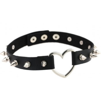 QIMING Sexy Leather Choker Necklace Women Harajuku Kawaii Silver Metal Fashion Turkish Jewelry Punk Gothic Necklace For Girls