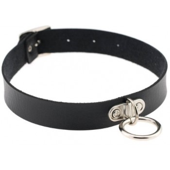 QIMING Sexy Leather Choker Necklace Women Harajuku Kawaii Silver Metal Fashion Turkish Jewelry Punk Gothic Necklace For Girls