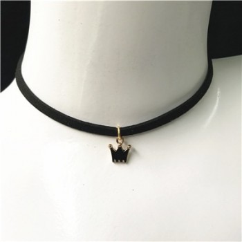 Hot sale retro gothic choker necklace collar punk black velvet suede women short necklace chain jewelry Bijoux wholesale cheap