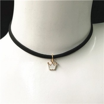 Hot sale retro gothic choker necklace collar punk black velvet suede women short necklace chain jewelry Bijoux wholesale cheap