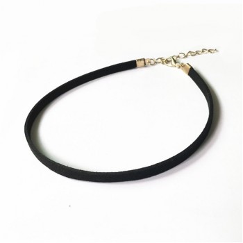 Hot sale retro gothic choker necklace collar punk black velvet suede women short necklace chain jewelry Bijoux wholesale cheap