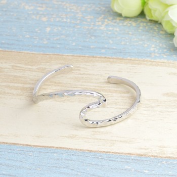 Ocean wave bracelet Wave bangle Wire wrap gold or silver sea wave island surfer jewelry Bracelet for women men Boho beach