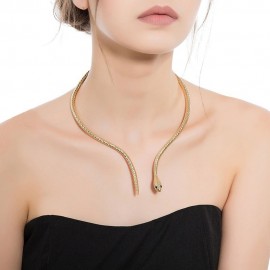 Fashion High Quality Gold Opening Choker Necklace Tribal Female Collar Snake Choker Necklace Jewelry