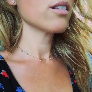 Cute Crystal Choker Necklace Women Clavicle Chain Charm Dainty Necklace Jewelry Collier Femme XL7721