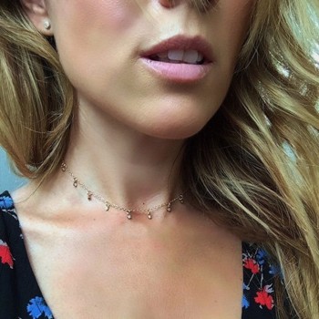 Cute Crystal Choker Necklace Women Clavicle Chain Charm Dainty Necklace Jewelry Collier Femme XL7721