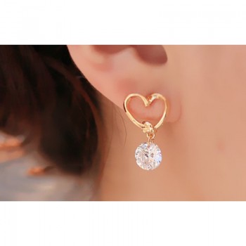 Simple Design Rhinestone Crystal Flower Silver Stud Earrings Fashion Jewelry Piercing Ear Studs for Women Wedding Party Gift