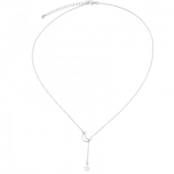 Fashion Moon Star Pendant Boho Choker Necklaces Gold Color Clavicle Chain Collar Necklace For Women Kolye Jewelry Collier Bijoux